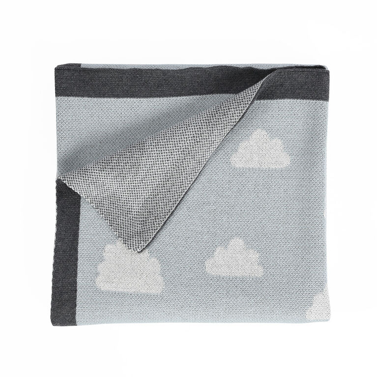 Baby's First by Nemcor Cotton Knit Baby Blanket, Clouds