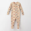 18-24m grenouillère en coton biologique - arc-en-ciel/blanc