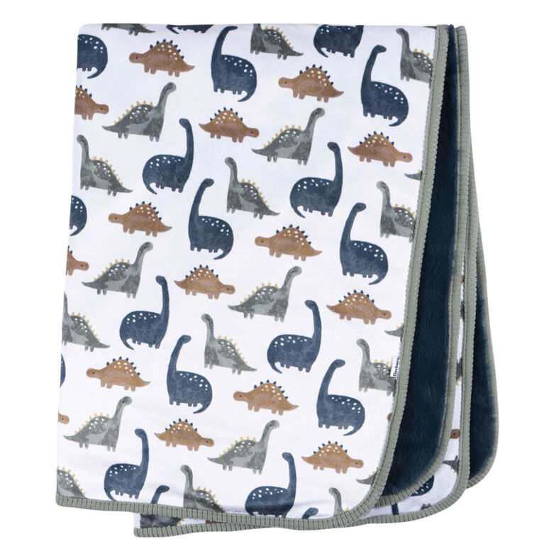 Gerber Childrenswear - Couverture en peluche 2 épaisseurs - Dino Time