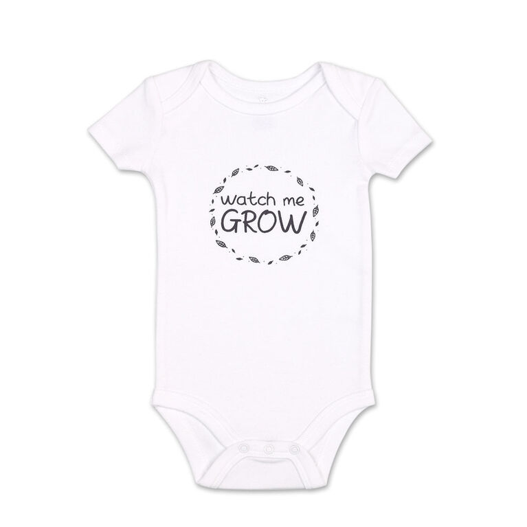 Koala Baby 4Pk Short Sleeved Bodysuit, N Watch Me Grow, 6-9 Months