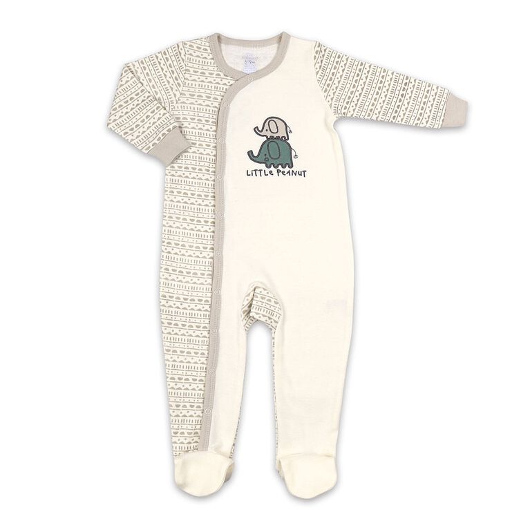 Koala Baby Cotton Sleeper White W Grey Tribal Little Peanut