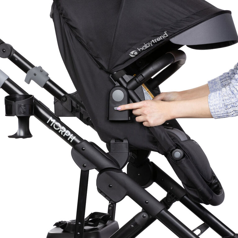 Baby Trend Poussette modulaire Morph Single à Double avec adaptateur de siège d'auto