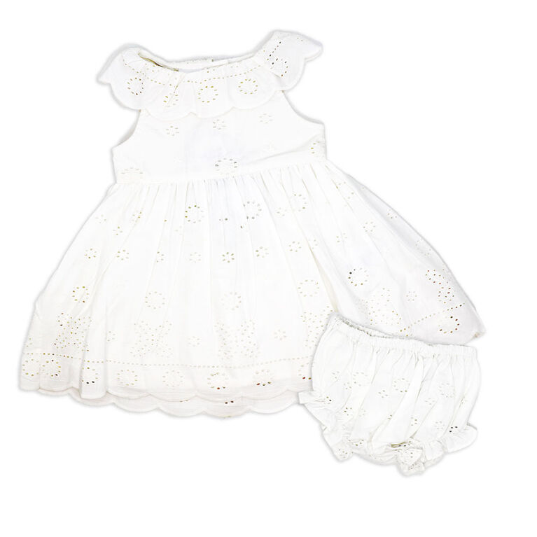 Rock A Bye Bébé blanc 2 pièces oeillet 