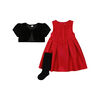 Rococo ens.Robe et Collants Rouge 6-12M