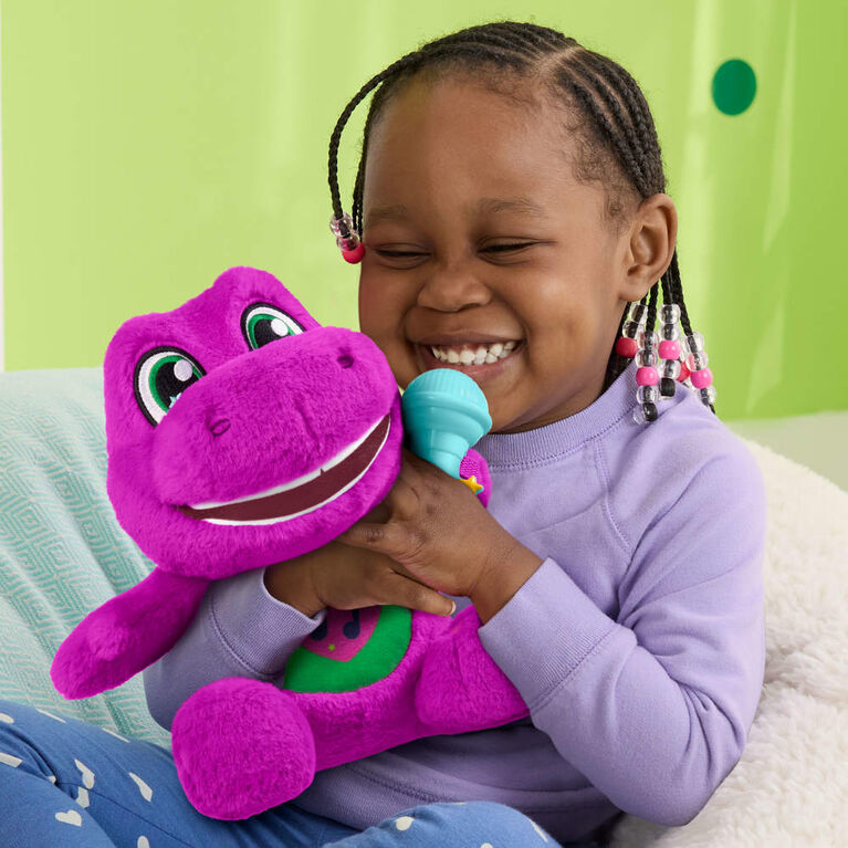 Fisher-Price Barney's World Sing Along Barney Plush, 10.5-inch Figure, Songs, Sounds & Soft Texture