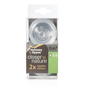 Tommee Tippee Closer to Nature T&eacute;tines &Agrave; D&eacute;bit Lent - Paquet De 2