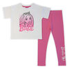 Barbie 2 Piece Tee & Legging Set - White/Pink 6X