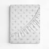 Koala Baby - 1 Piece Percale Sheet Grey Feuille
