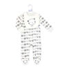 Baby Mode 2 Piece Sleeper with Bib Set: Grey Sheep 6-9M