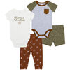 Pl Baby-Baby 4 Piece St Mix&Match Knit Off White 12 Months