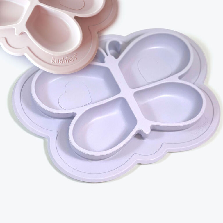 Siliplate Mess-free silicone plate - LILAC BUTTERFLY