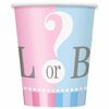 Gender Reveal 9oz Paper Cups, 8 pieces - English Edition