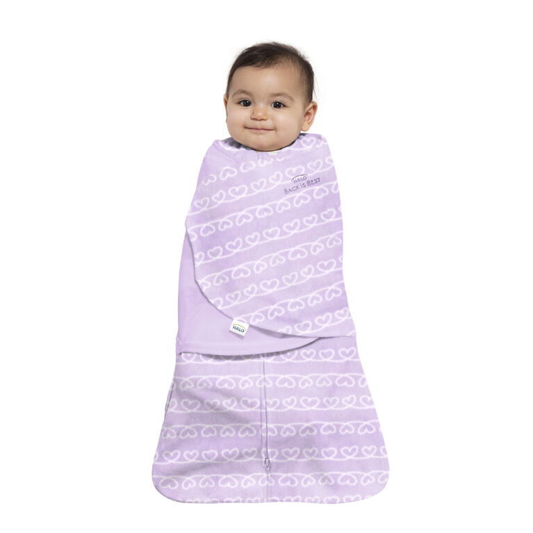 HALO® SleepSack® Swaddle Heartline Purple Newborn
