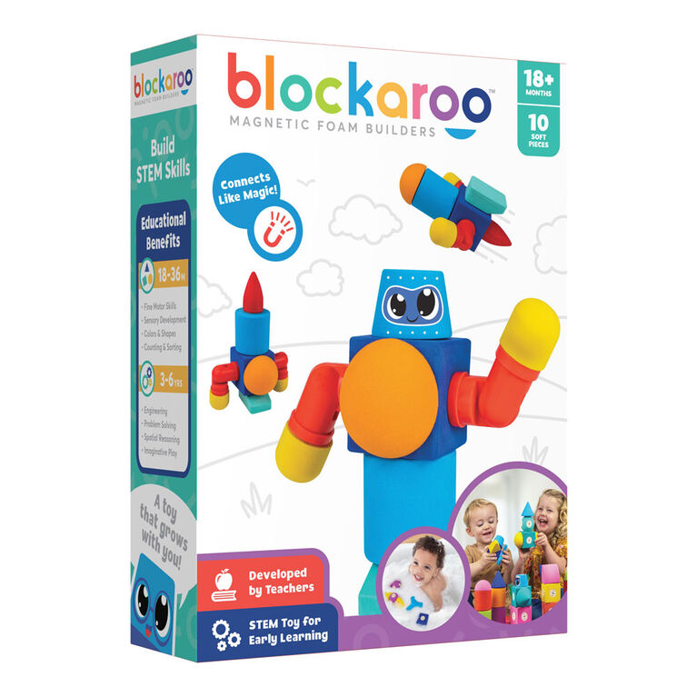 Blockaroo Magnetic Foam Blocks - Robot - English Edition