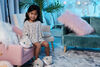 Ensemble NightBuddies and BabyBuddies Requin Beige de 15" and 5" en Peluche Yeux Lumineux