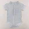 Coyote and Co. Green pin stripe white bodysuit - size 6-9 months