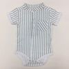 Coyote and Co. Green pin stripe white bodysuit - size 12-18 months