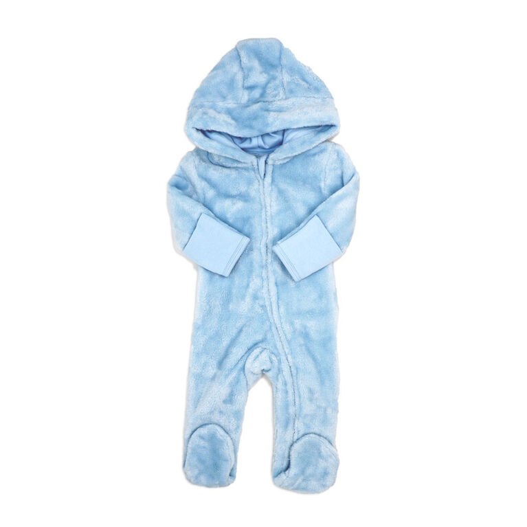Baby Mode Soild Blue Fleece Pram