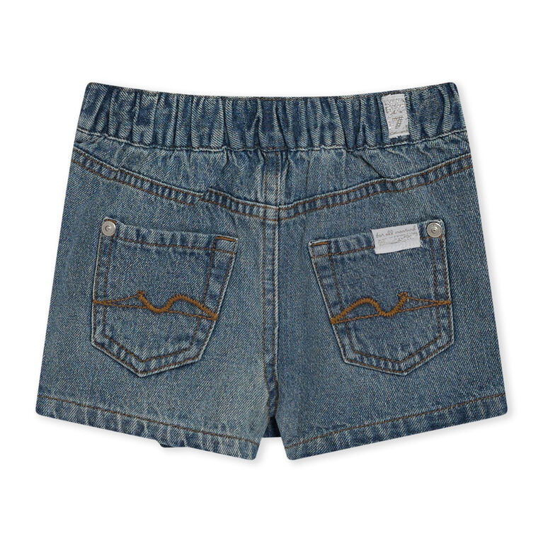 7 For All Mankind 2 Piece Denim Skort Set, Marshmallow, 12M