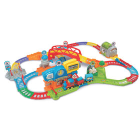 VTech Super circuit train éducatif + Adam train marchand - Édition française