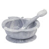 Kushies SiliBowl Silicone Bowl & Spoon Set - Marble