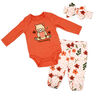 Sterling Baby 3 Piece Footed Set: Pink Bear