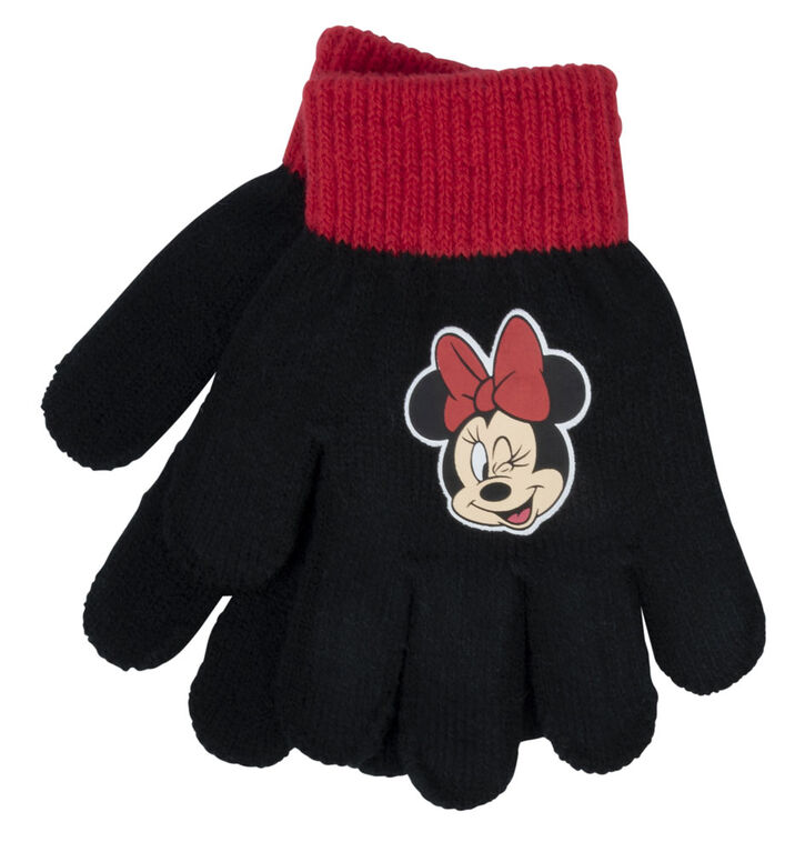 Ensemble Bonnet À Pompon Et Gants Minnie Mouse