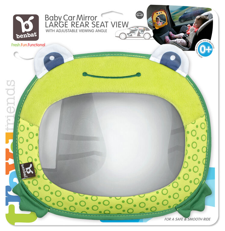 Benbat - Travel Friends Baby Car Mirror - Frog / Green / 0-18 Months Old