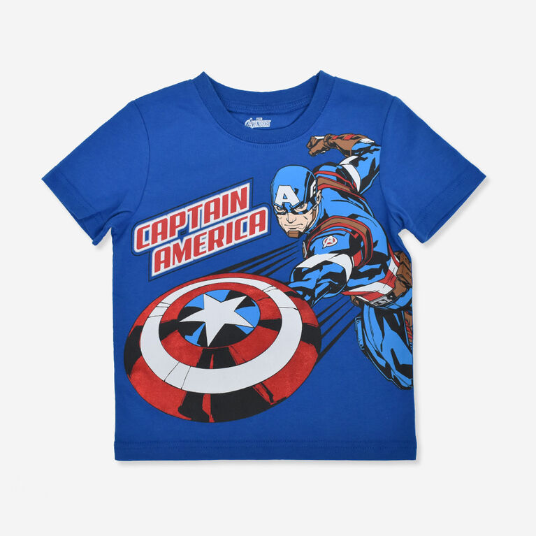 Marvel Heros Short Sleeve Top Blue 5/6