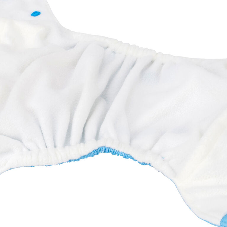 Zoocchini - Cloth Diaper & 2 Inserts - Shark - One Size - 7-35 lbs