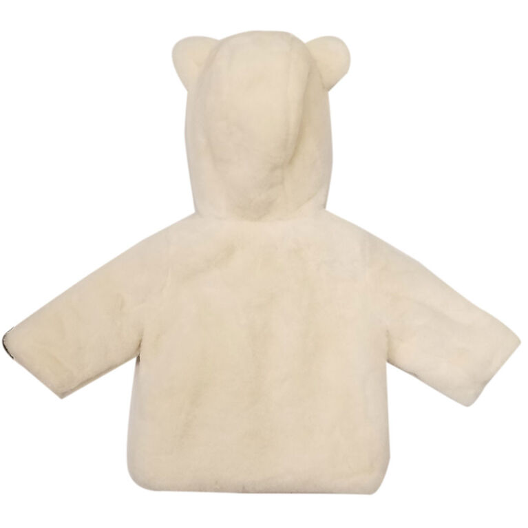 Veste Marie en fausse fourrure avec capuchon 6 mois