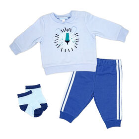 Baby Mode Bleu 3 Pièces Ensemble de pantalons : lion