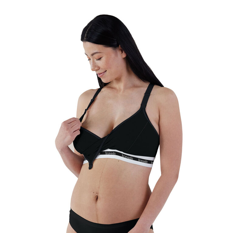 Bravado Designs Soutien-gorge pompant et d’allaitement Original, Noir, Grande