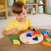 Fisher-Price Wooden Color Wheel Puzzle, Shape-Sorting Play for Preschool Kids, 19 Wood Pieces