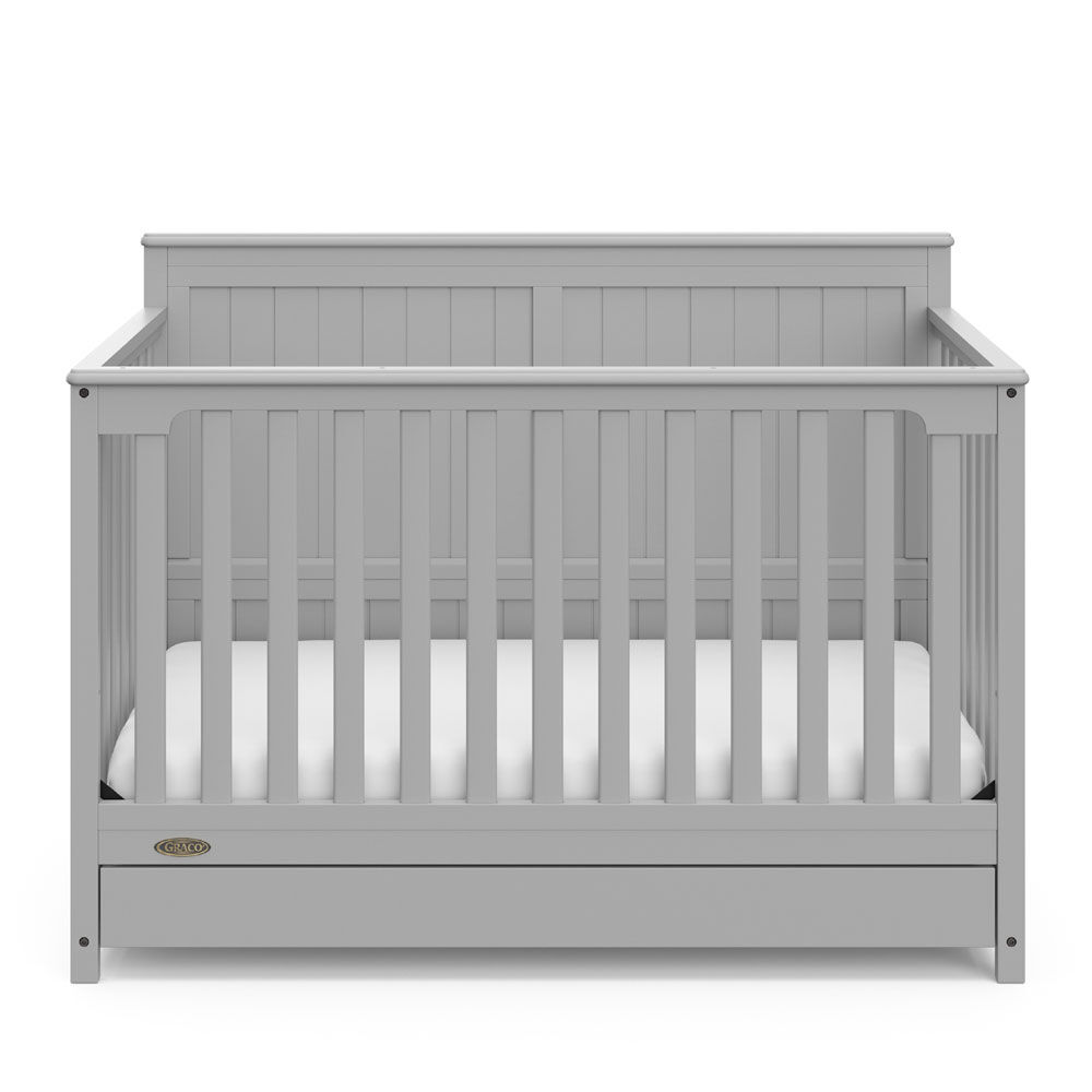 Graco Hadley 4 in 1 Convertible Crib with Drawer Pebble Grey