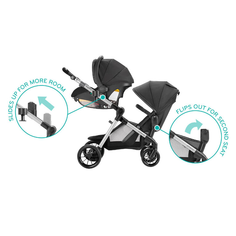 Evenflo Pivot Xpand Modular Travel System with SafeMax Infant Car Seat - Stallion