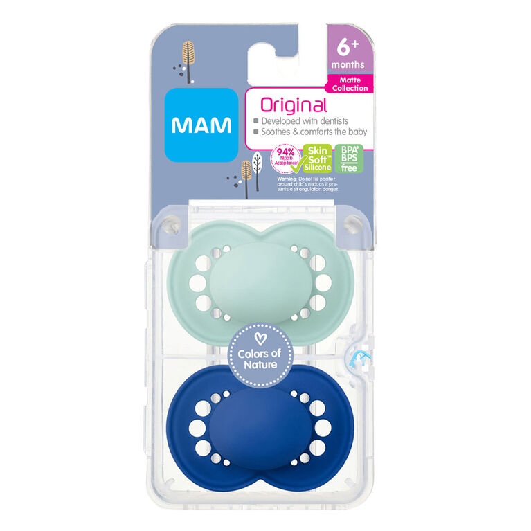 MAM Matte Pacifier 6+Mo  2Pk