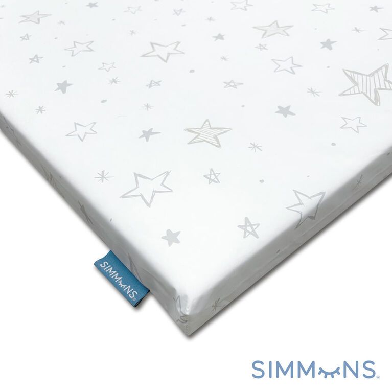 Simmons Playpen Pad White with Stars