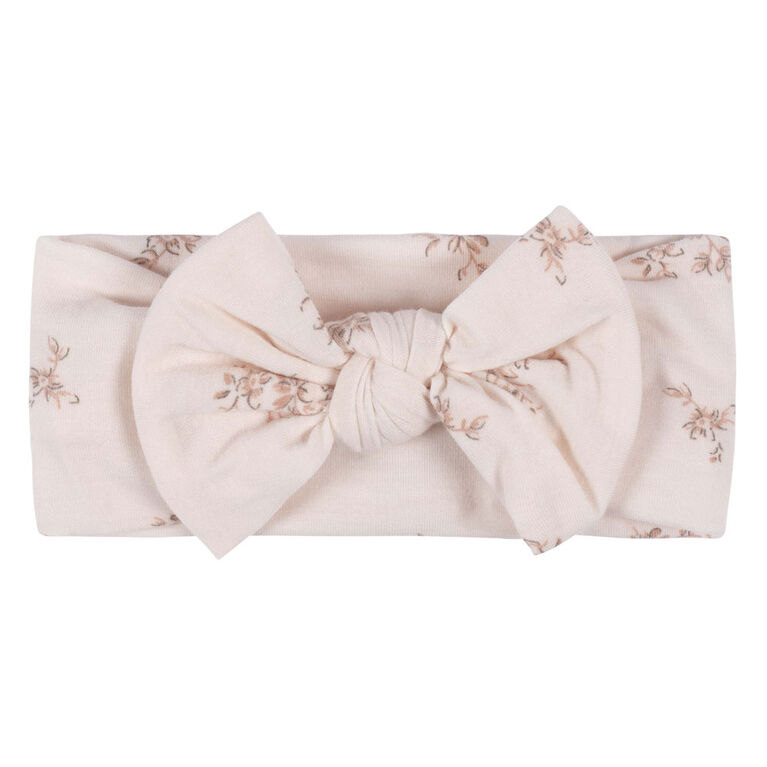 Just Born - Couverture d'emmaillotage 2 pièces + bandeau rose floral