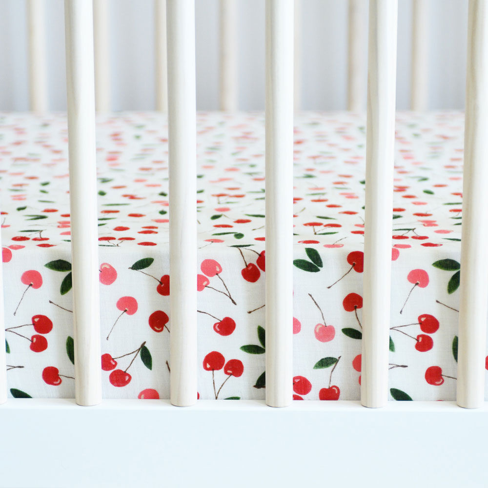 red rover cotton muslin crib sheets