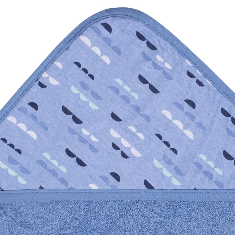 Koala Baby - Serviette à Capuche Tissée Baleine Bleue - Paquet de 2