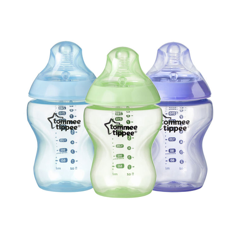 Tommee Tippee Closer to Nature X3 Bottles 9oz Colour My World