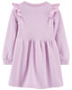 Robe à manches longues en molleton mauve Carter's