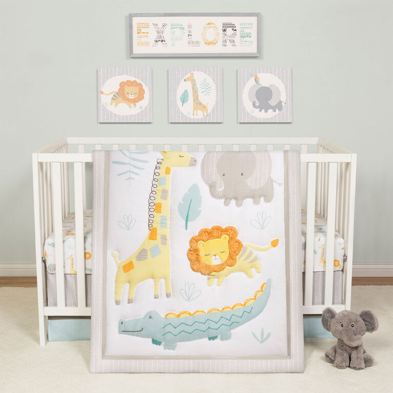 Sammy & Lou Jungle Pals 4 Piece Crib Bedding Set