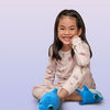 NightBuddies Light-Up Eyes Slippers Plush Dolphin Turquoise