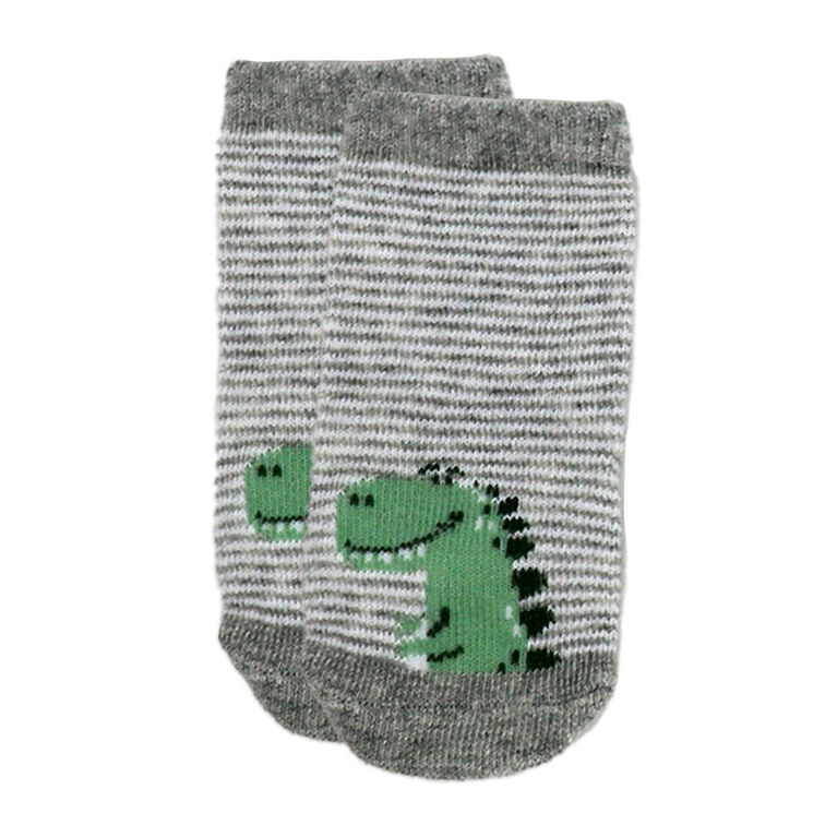 Small Wonder - Baby Sock,Green Dinosaur 