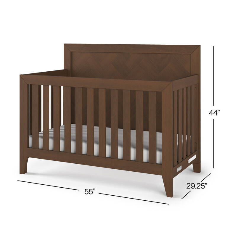 Child Craft Kieran 4-in-1 Convertible Crib, Toasted Chestnut