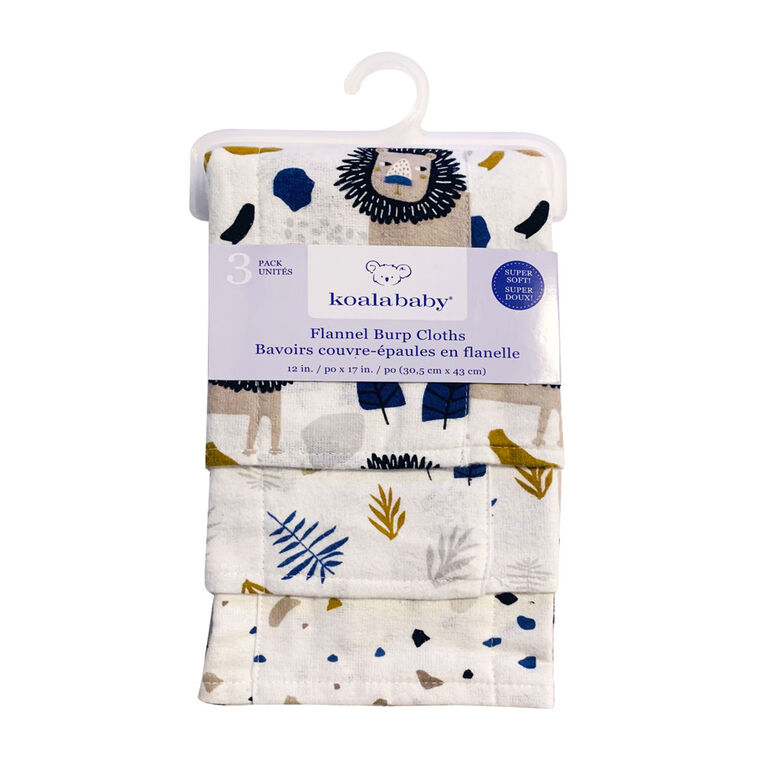 Koala Baby - Lionne Pack De 3 Flanelle Burp