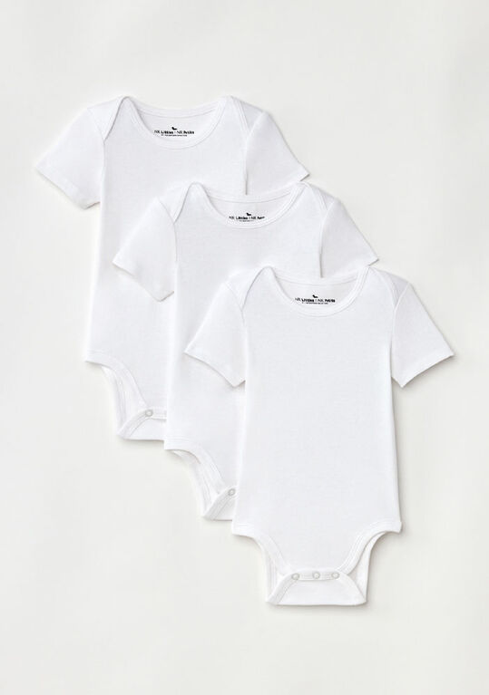 Northern Reflections Littles Manches courtes 3PK Grenouill&egrave;re Blanc