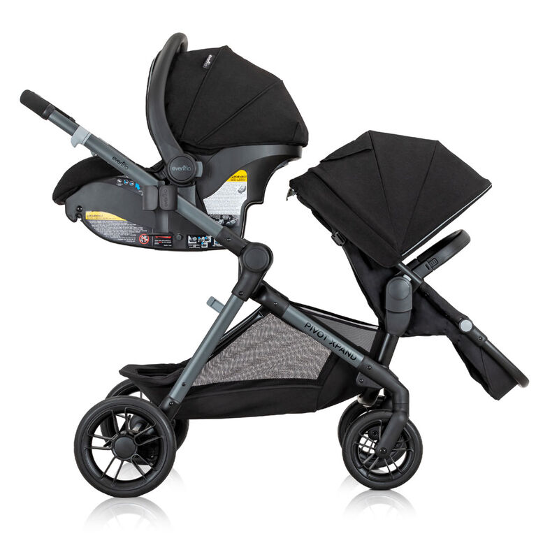 Système de voyage modulaire Pivot Xpand avec siège d'auto de bébé LiteMax d'Evenflo